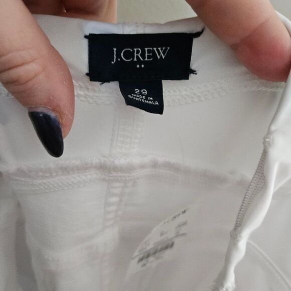 J.Crew Jeans White Denim Maternity Signature Stretch Casual Neutral Size 29 - Picture 10 of 11
